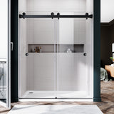 UKD01-56 to 60 in. W x 72 or 76in. 2TB H Double Sliding Frameless Shower Door, EnduroShield 3/8 in. Clear Glass