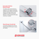 UKD01-46 to 49 in. W x 76 or 80 in. H Double Sliding Frameless Shower Door Enduro Shield 3/8 in. Clear Glass -wholesale