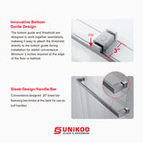 UKD01-46 to 49 in. W x 76 or 80in. 2TB H Double Sliding Frameless Shower Door, EnduroShield 3/8 in. Clear Glass -wholesale
