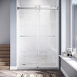 UKD01-46 to 49 in. W x 76 or 80in. 2TB H Double Sliding Frameless Shower Door, EnduroShield 3/8 in. Clear Glass -wholesale