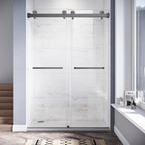 UKD01-46 to 49 in. W x 76 or 80in. 2TB H Double Sliding Frameless Shower Door, EnduroShield 3/8 in. Clear Glass -wholesale