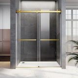 UKD01-66 to 72 in. W x72, 76 or 80in. 2TB H Double Sliding Frameless Shower Door, EnduroShield 3/8 in. Clear Glass