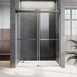 UKD01-66 to 72 in. W x72, 76 or 80in. 2TB H Double Sliding Frameless Shower Door, EnduroShield 3/8 in. Clear Glass