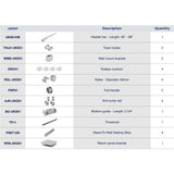 UKD01 46' - 49' SLIDING DOOR HARDWARE KIT W/ 2 FINGER PULL