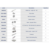 UKD01 46' - 49' SLIDING DOOR HARDWARE KIT W/ 2 TB