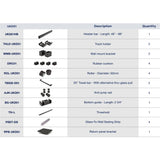 UKD01 50' - 55' SLIDING DOOR HARDWARE KIT W/ 2 TB