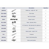 UKD01 50' - 55' SLIDING DOOR HARDWARE KIT W/ 2 TB