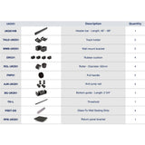 UKD01 56' - 60' SLIDING DOOR HARDWARE KIT W/ 2 FP