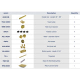 UKD01 56' - 60' SLIDING DOOR HARDWARE KIT W/ 2 FP