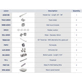 UKD01 56' - 60' SLIDING DOOR HARDWARE KIT W/ 1 TB & 1 FP