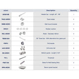 UKD01 56' - 60' SLIDING DOOR HARDWARE KIT W/ 1 TB & 1 FP