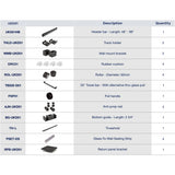 UKD01 56' - 60' SLIDING DOOR HARDWARE KIT W/ 1 TB & 1 FP
