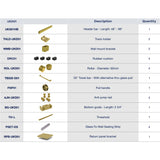 UKD01 56' - 60' SLIDING DOOR HARDWARE KIT W/ 1 TB & 1 FP