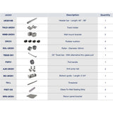 UKD01 56' - 60' SLIDING DOOR HARDWARE KIT W/ 1 TB & 1 FP