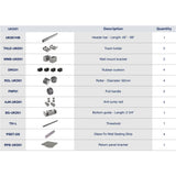 UKD01 66' - 72' SLIDING DOOR HARDWARE KIT W/ 2 FP