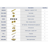 UKD01 66' - 72' SLIDING DOOR HARDWARE KIT W/ 2 TB