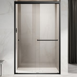 UKD06-  49 or 55 in.W x 72 in. H Double Sliding Semi-Frameless Shower Door, EnduroShield Clear Glass -wholesale