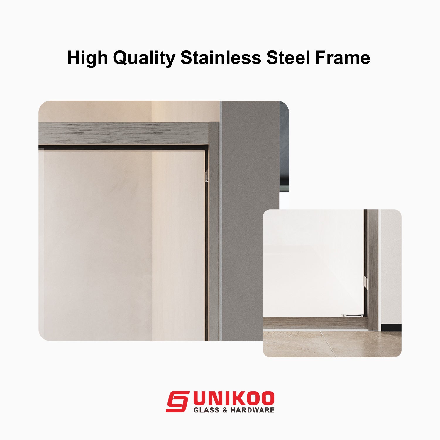 UKD06-56 to 60 in. W x 60 or 66 in. H Double Sliding Semi-Frameless Shower Door, EnduroShield Clear Glass