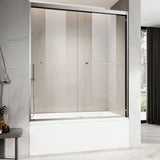 UKD06-56 to 60 in. W x 60 or 66 in. H Double Sliding Semi-Frameless Shower Door, EnduroShield Clear Glass