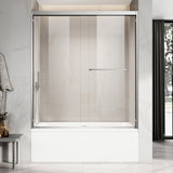 UKD06-56 to 60 in. W x 60 or 66 in. H Double Sliding Semi-Frameless Shower Door, EnduroShield Clear Glass