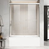 UKD06-56 to 60 in. W x 60 or 66 in. H Double Sliding Semi-Frameless Shower Door, EnduroShield Clear Glass