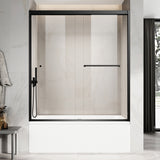 UKD06-56 to 60 in. W x 60 or 66 in. H Double Sliding Semi-Frameless Shower Door, EnduroShield Clear Glass