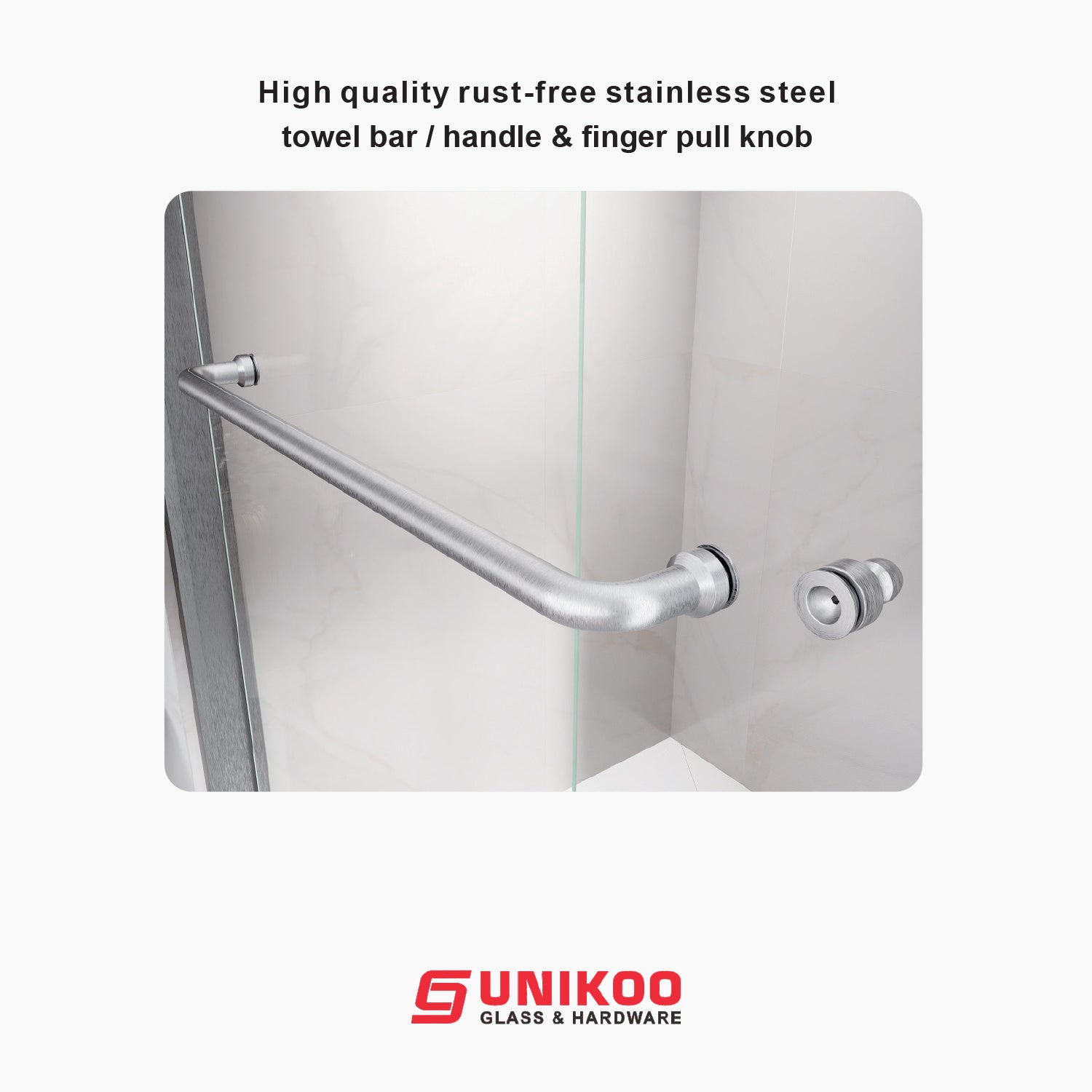 UKD06-56 to 60 in. W x 72 or 76 in. H Double Sliding Semi-Frameless Shower Door, EnduroShield Clear Glass