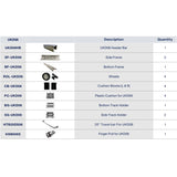 UKD06 60' X 76' SLIDING DOOR HARDWARE KIT