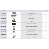 UKD06 60' X 76' SLIDING DOOR HARDWARE KIT