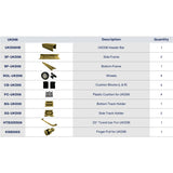 UKD06 60' X 80' SLIDING DOOR HARDWARE KIT