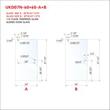 UKD07N-SLIDING DOOR GLASS (A+B)