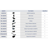 UKD07NKD 60inX66in SLIDING DOOR HARDWARE KIT