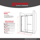 UKD08 - 45-48 in. W x 76 in. H Double Sliding Semi-Frameless Bathtub Door with EnduroShield Clear Glass -wholesale