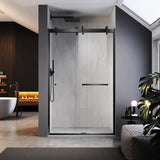 UKD08 - 45-48 in. W x 76 in. H Double Sliding Semi-Frameless Bathtub Door with EnduroShield Clear Glass -wholesale