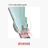 UKD08 - Puerta de bañera corredera doble semiframeless de 152 cm de ancho x 193 cm de alto con EnduroShield en vidrio grabado al ácido