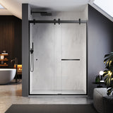 UKD08- 60 in. W x 76 in. H Double Sliding Semi-Frameless Bathtub Door with EnduroShield in Clear Glass -wholesale