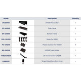 Kit de herrajes para puerta corredera UKD08KD de 49" x 76".