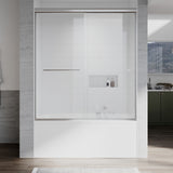 UKD12-56 to 60 in. W x 60 in. H Double Sliding Semi-Frameless Shower Door, EnduroShield Clear Glass