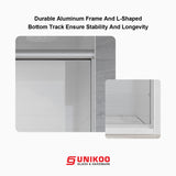 UKD07N-56 to 60 in. W x 72, 76 & 80 in. H Double Sliding Semi-Frameless Shower Door, EnduroShield Clear Glass