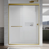 UKD07N-56 to 60 in. W x 72, 76 & 80 in. H Double Sliding Semi-Frameless Shower Door, EnduroShield Clear Glass