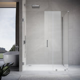 UKH07 69-1/8 to 70 in. W X 34 to 40 in. D X 80 in. H Frameless Hinged Shower Door with EnduroShield 3/8 in. Clear Glass with 30 in. Door Panel