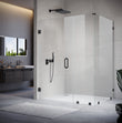 UKH07RP 50-1/8 to 51 in. W X 34 to 40 in. D X 80 in. H Frameless Hinged Shower Door with EnduroShield 3/8 in. Clear Glass with 28 in. Door Panel -wholesale