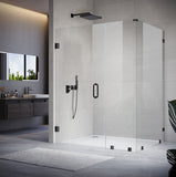 UKH07 69-1/8 to 70 in. W X 34 to 40 in. D X 80 in. H Frameless Hinged Shower Door with EnduroShield 3/8 in. Clear Glass with 30 in. Door Panel