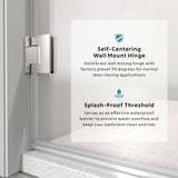 UKH07 69-1/8 to 70 in. W X 34 to 40 in. D X 80 in. H Frameless Hinged Shower Door with EnduroShield 3/8 in. Clear Glass with 30 in. Door Panel