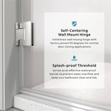 69-1/8 in. to 72 in. W X 80 in. H Frameless Hinged Shower Door in Brushed Nickel with EnduroShield 3/8 in. Clear Glass - 30/32 in. Door Panel