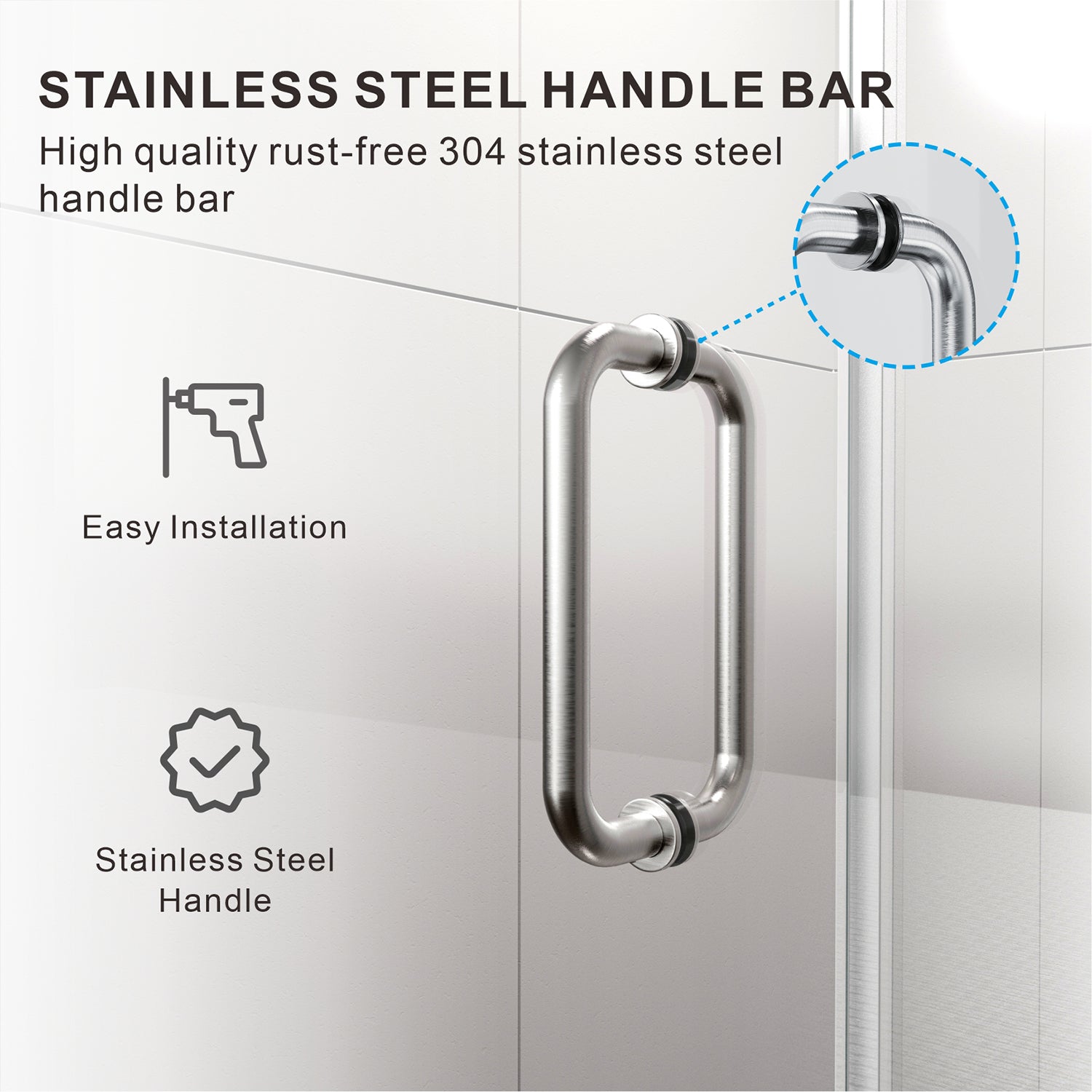 69-1/8 in. to 72 in. W X 80 in. H Frameless Hinged Shower Door in Brushed Nickel with EnduroShield 3/8 in. Clear Glass - 30/32 in. Door Panel