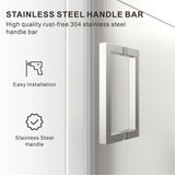 UKH07B3D 46-47 in. W x 80 in. H Frameless  Glass-to-Glass Hinged Swing Shower Door  with 3/8 in. SGCC Certified Tempered Glass