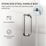 69-1/8 in. to 72 in. W X 80 in. H Frameless Hinged Shower Door in Brushed Nickel with EnduroShield 3/8 in. Clear Glass - 30/32 in. Door Panel