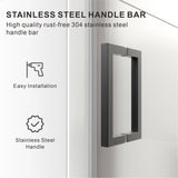 UKH07B3D 46-47 in. W x 80 in. H Frameless  Glass-to-Glass Hinged Swing Shower Door  with 3/8 in. SGCC Certified Tempered Glass