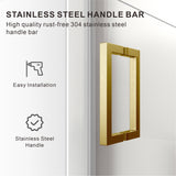 UKH07B3D 46-47 in. W x 80 in. H Frameless  Glass-to-Glass Hinged Swing Shower Door  with 3/8 in. SGCC Certified Tempered Glass